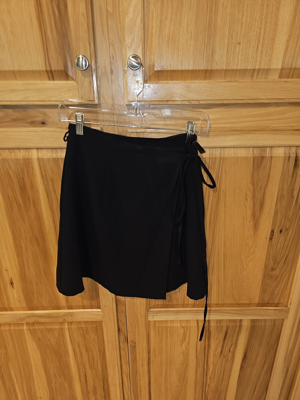 next Black Side-Tie Wrap Mini Skirt